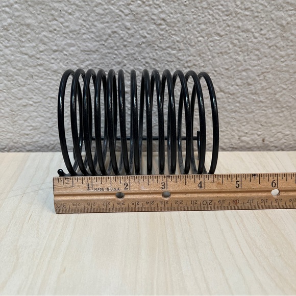 Desk Mail Organizer. Sturdy Design. Large Black. Coil with rubber feet. - Picture 5 of 5